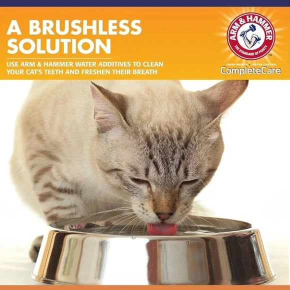 2x Arm & Hammer Dental Water Additive for Cats Complete Care Fresh Breath/Tartar - Picture 4 of 12